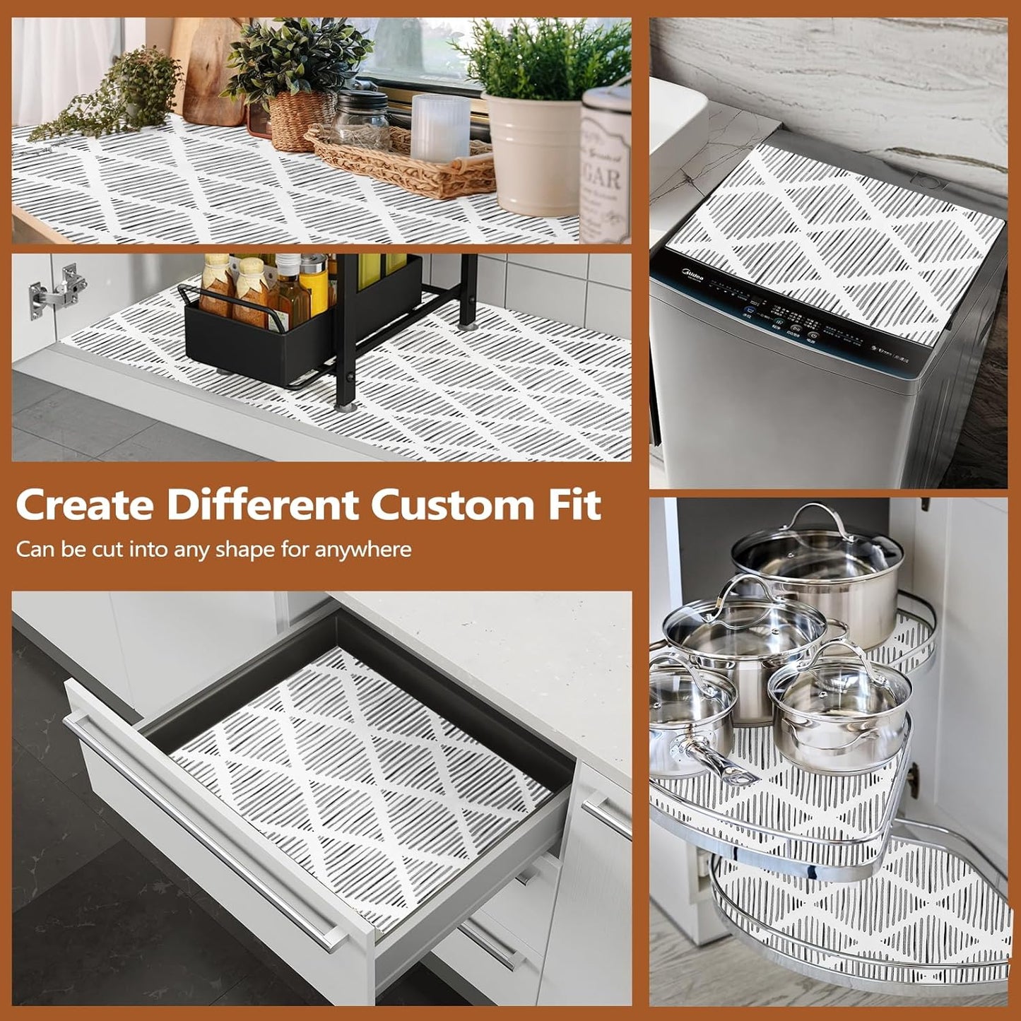 Drawer and Shelf Liner for Kitchen Cabinets, 11.8IN x 30FT Non-Adhesive Strong Grip Thickened Cabinet Liners for Shelves, Non-Slip Mats Shelving Paper Protect Cupboard, Dresser, Pantry | Gray