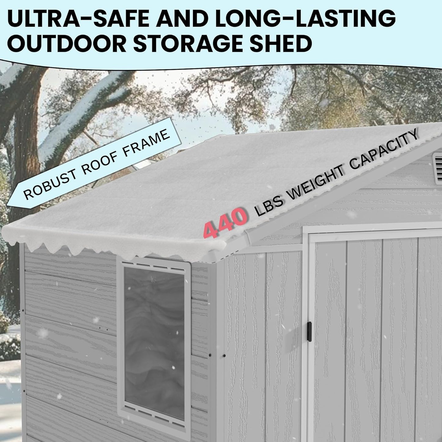 Devoko 6x4 FT Plastic Outdoor Storage Shed - Lockable Resin Tool Shed with Window & Floor - Easy Assembly for Garden, Backyard
