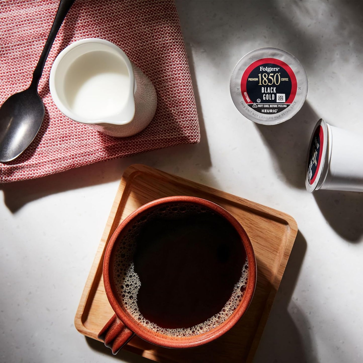 Folgers 1850 Black Gold Dark Roast Coffee, 10 Keurig K-Cup Pods