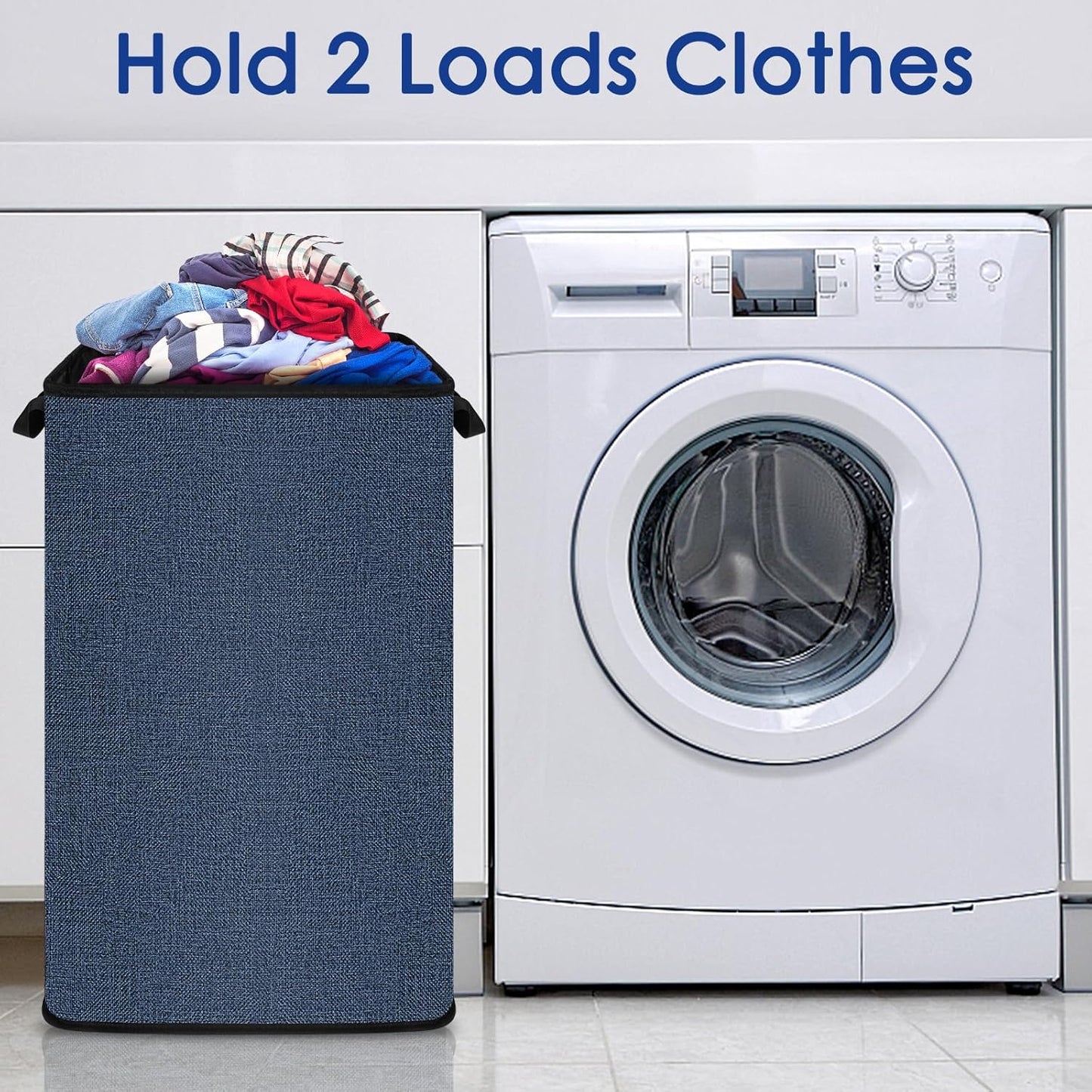 SNIGJAT Large Laundry Hamper, Tall Laundry Hamper with Sturdy Handles, Hampers for Laundry, Rectangular Dirty Clothes Hamper for Bedroom, Extra Large Laundry Basket for Clothes Toys, 80 L