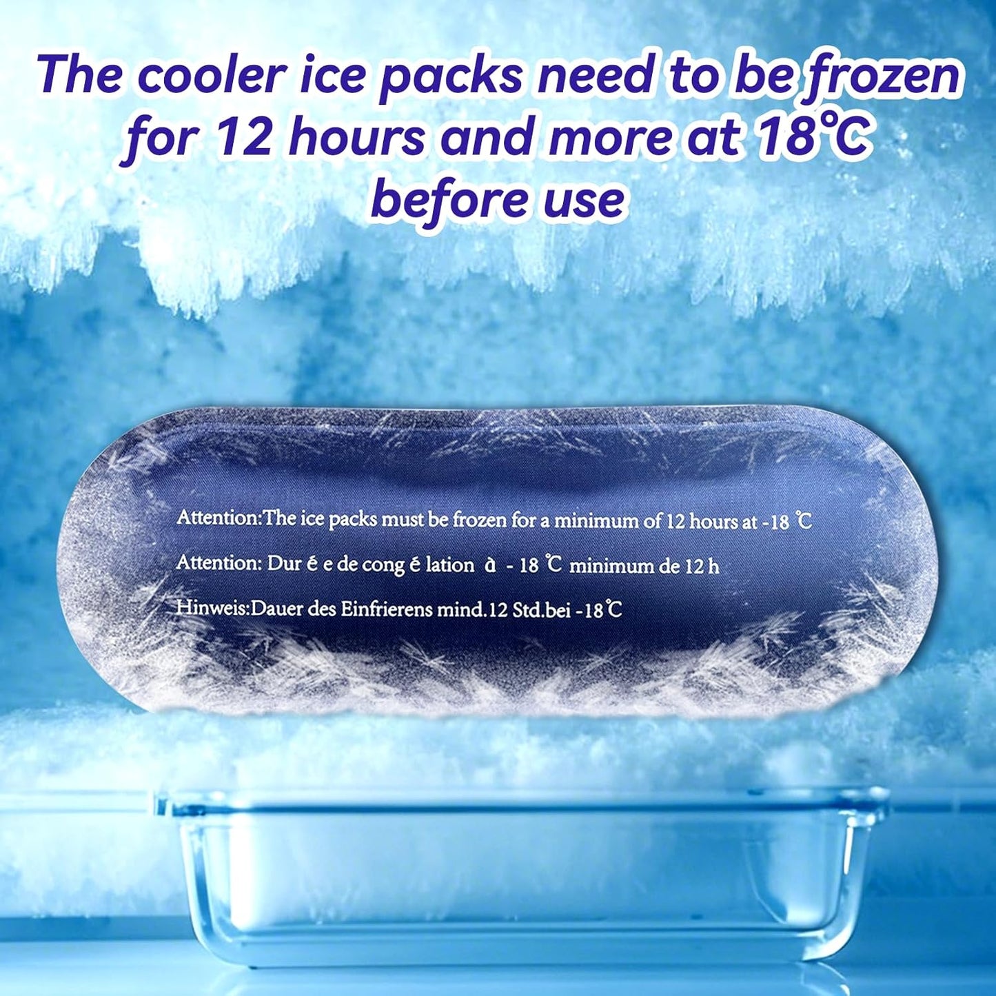 Ice Pack for Insulin Travel Case, TSA Approved Reusable Medical Cooler Bag Ice Packs for Diabetic (Pack of 4)