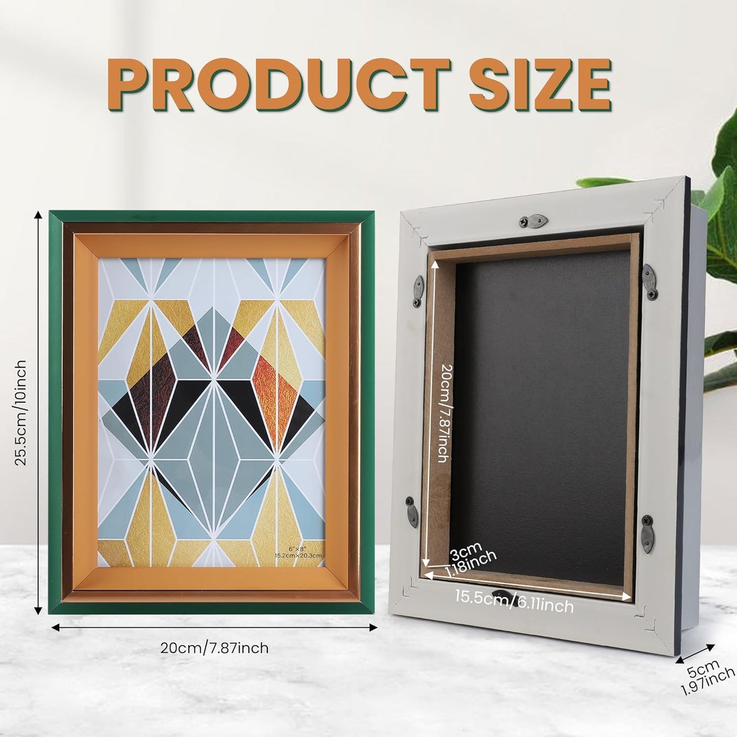 Diversion Safe 7.8"x10" Picture Frame Safe with Secret Compartment for Valuables, Hidden Storage Picture Frame Home Decoration, Wall-Mounted Secret Storage Box for Bedrooms, Living Rooms, and Offices