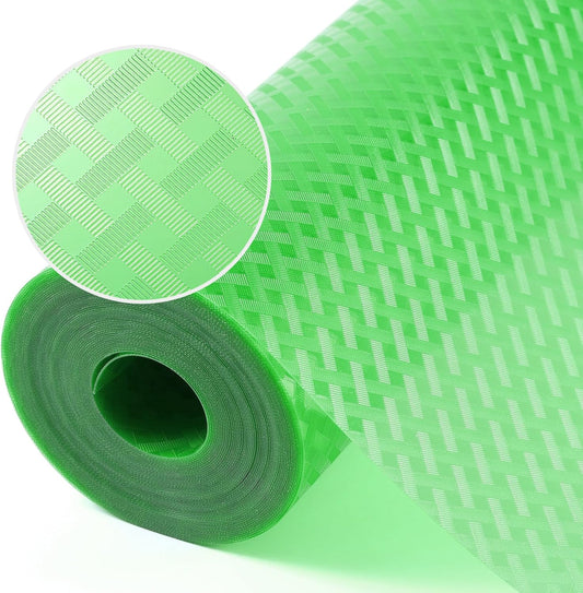 Green Fridge Liner Shelf Liners for Kitchen Cabinet Refrigerator Liners Waterproof & Oil-Proof Kitchen Cupboard Liner Non Adhesive Drawer Mats EVA Material for Shelves 11.8 x 236.2 Inches