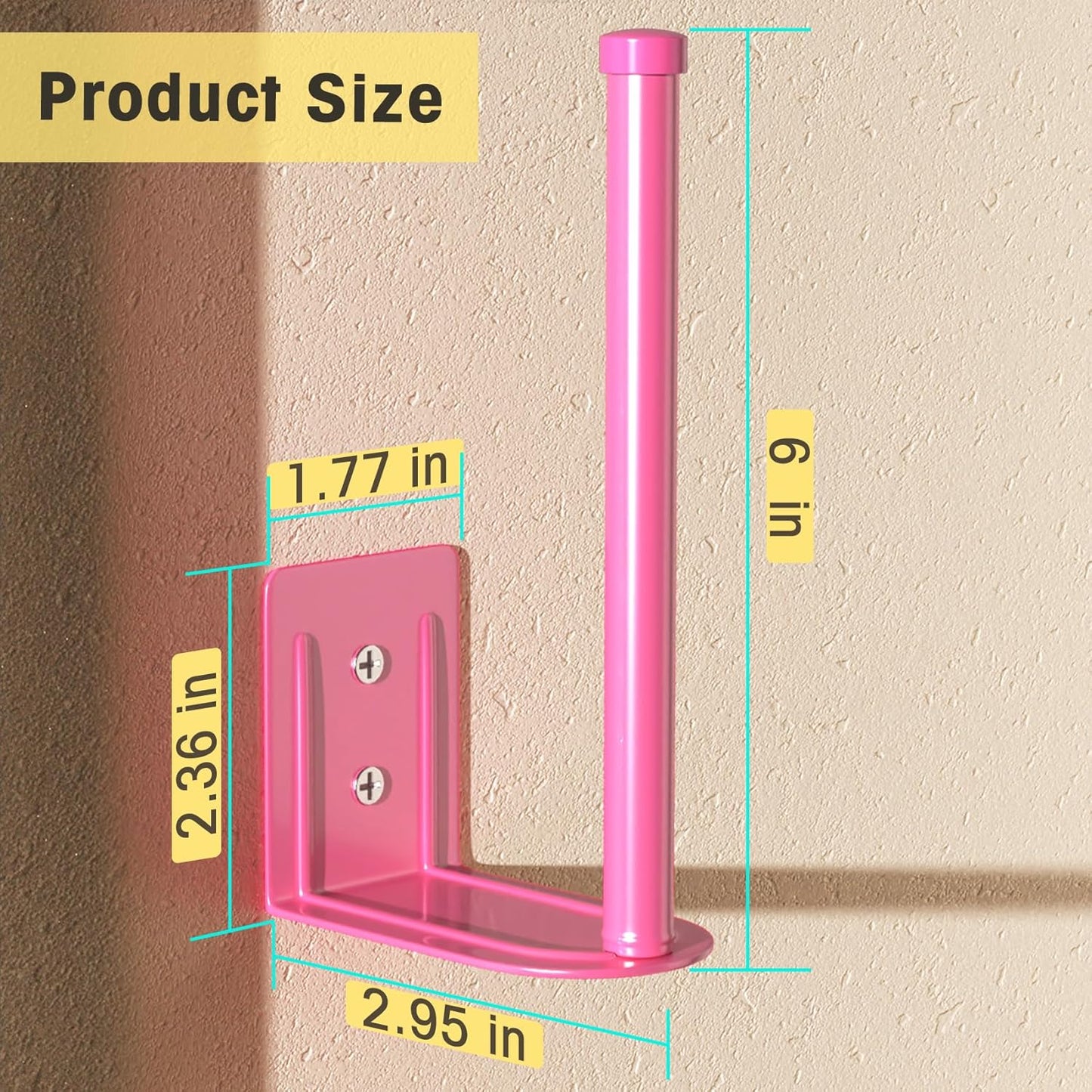 2 Pack Hat Racks for Baseball Caps, Stainless Steel Hat Organizer for Baseball Cap, Hat Holder Storage Organizer, Hat Hanger Strong Adhesive/Wall Drilled for Door, Bedroom, Closet(Pink 6 in)