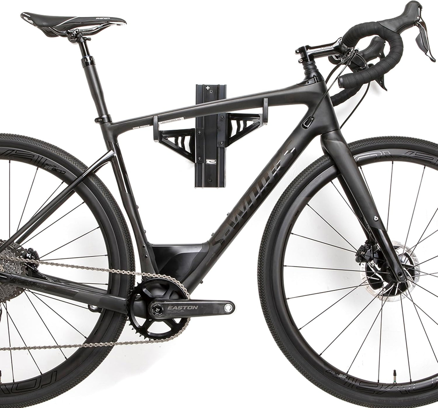 FEEDBACK SPORTS | Velo Wall Rack Bike Storage | Bicycle Hanger Mount W/Adjustable Arms | Road, Gravel, Mountain Bike Compatible | For Garage, Apartment, Shed | Black