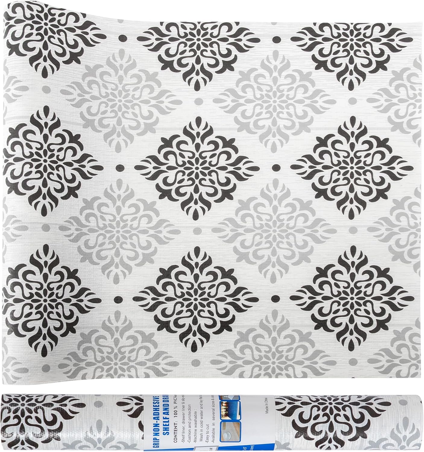 12" W x 120" L Floral Drawer and Shelf Liner for Cabinets, Non-Adhesive Strong Grip Non-Slip Flower Shelf Cabinet Kitchen Shelf Liners for Kitchen Cabinets