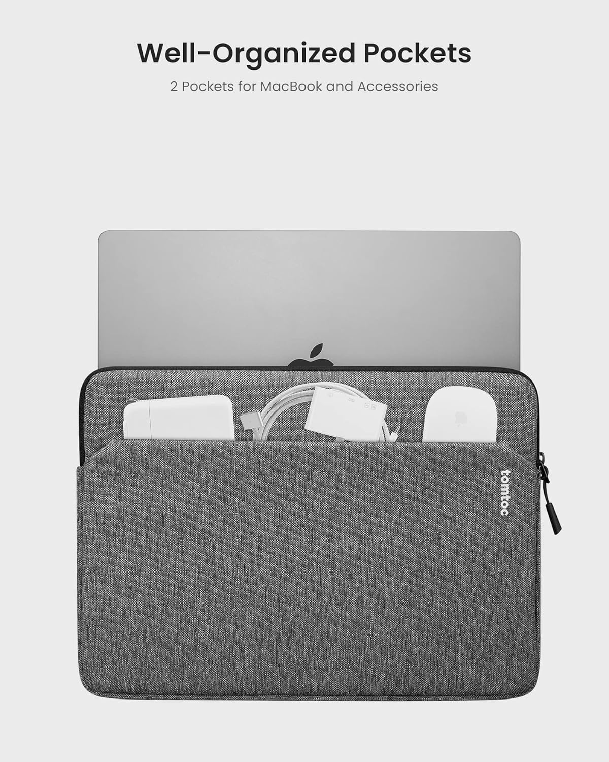 tomtoc Slim Laptop Sleeve for 14-inch MacBook Pro M5/M4/M3/M2/M1 Pro/Max 2025-2021, Water-Resistant Protective Case for 13.8 Inch Surface Laptop AI PC, Accessory Bag