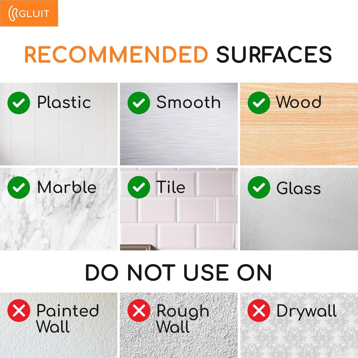 GLUIT Adhesive Wall Hooks for Hanging Heavy Duty 22 lbs Hooks for Walls No Damage, Towel Sticky Clear Hooks, Waterproof, Home, Bathroom, Kitchen, Office, and Outdoor 20 Pack