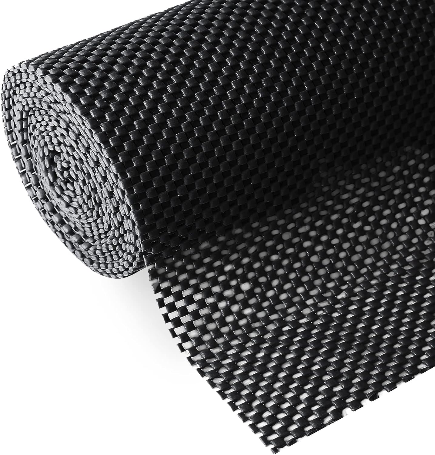 Shelf Liner, Non-Adhesive Roll Drawer Liners 12 Inches x 20 Feet for Drawers, Non Slip Grip Durable Strong Clean, for Cabinets, Kitchen, Storage, Desks, Kitchenware, Tableware, Black