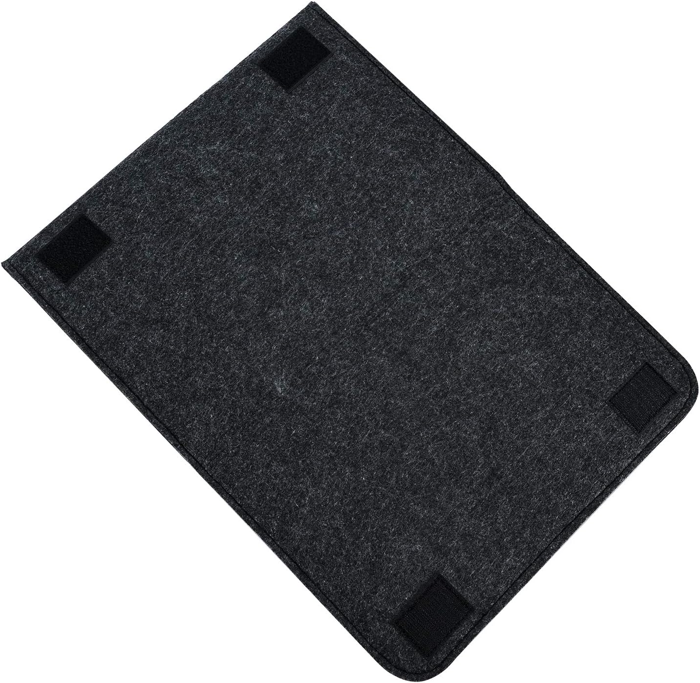 Bedside Caddy, Large Size Storage Organizer with 6 Pockets for Magazine, Remotes, Phone (13.4'' x 18.1'', Dark Grey)