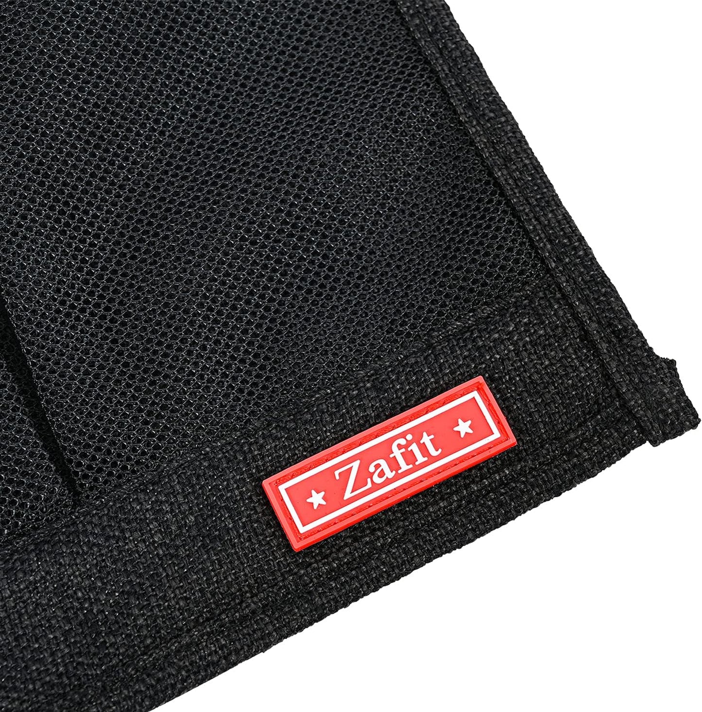 Linen 6 Pockets Bedside Caddy, Bedside Storage Organizer for Magazine, Remotes, Phone (Black)