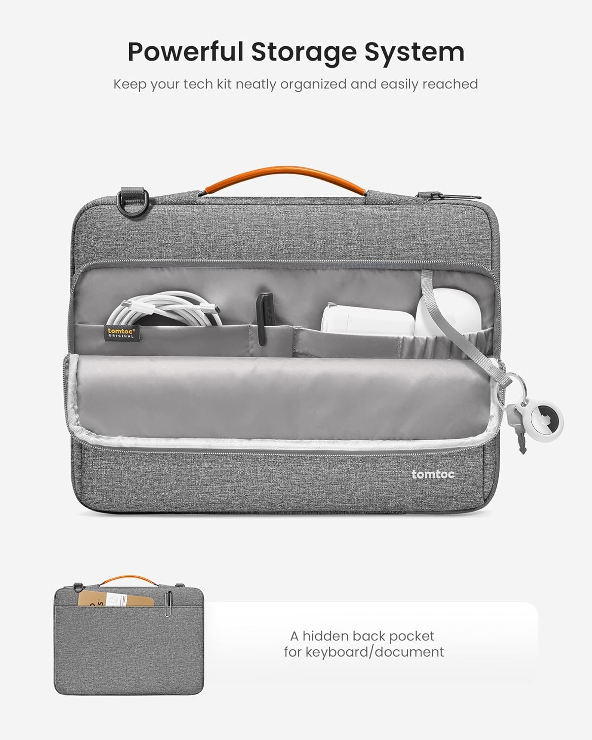 tomtoc 360 Protective Laptop Shoulder Bag for 14-inch MacBook Pro M5/M4/M3/M2/M1 Pro/Max A3434 A3112 A3401 2025-2021, Water-Resistant Carrying Case for 13.5-14.4 Inch Microsoft Surface Laptop 7/6/5