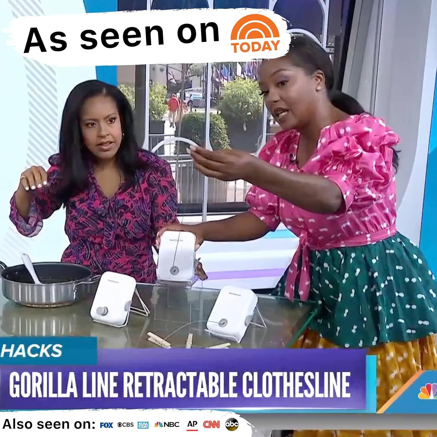 GorillaLine - Retractable Clothesline Indoor Outdoor Clothes Line - Heavy Duty Clothes Drying Laundry Line - Wall Mounted Drying Rack - Air Dry Clothing