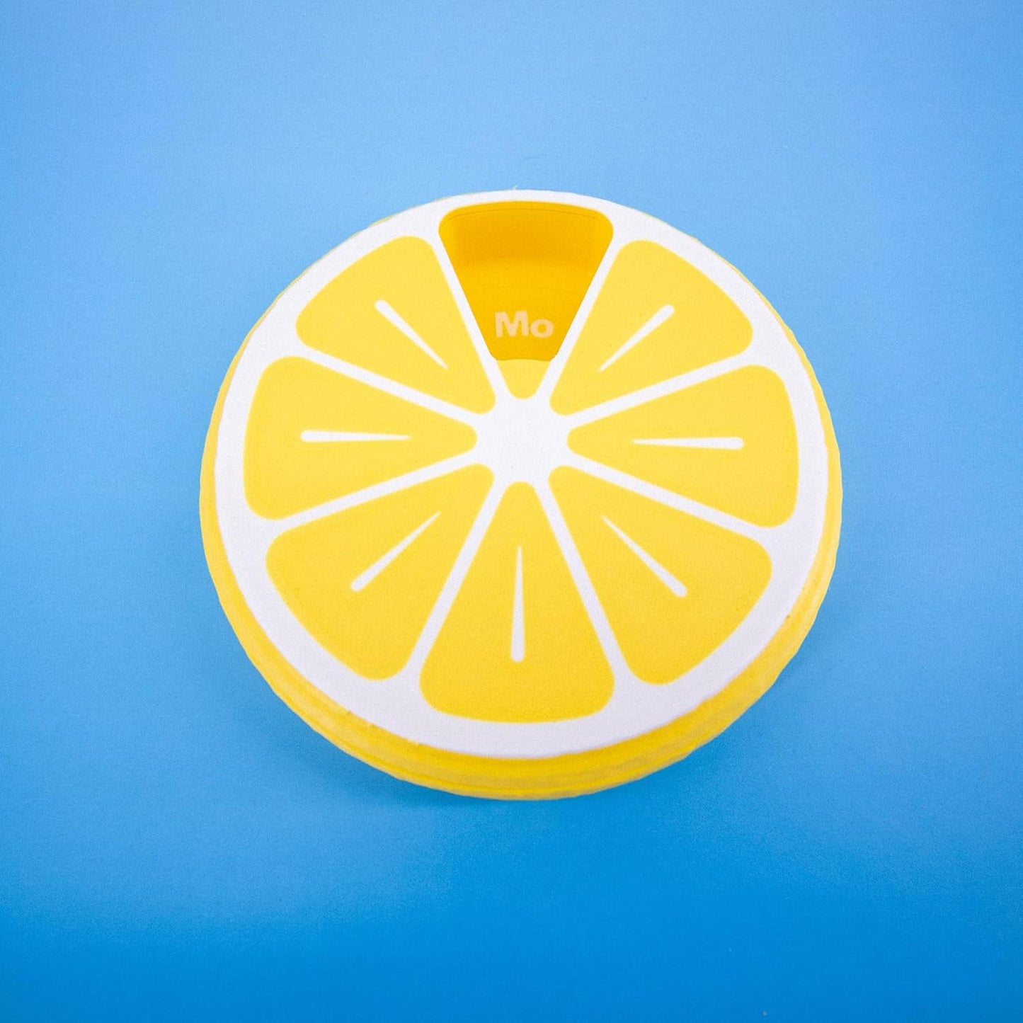 Pill Organizer 7 Day Large Citrus Box – Weekly Pill Organizer for Vitamins & Medicine, Cool Travel Pill Case, Portable 7-Day Pill Box (Yellow)