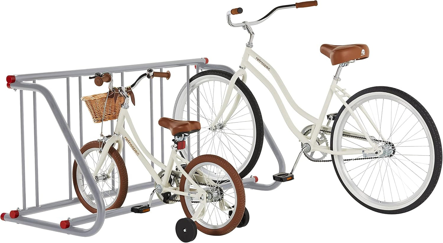 Retrospec Commercial Grid Bike Rack - Single & Double Sided - Bicycle Storage Stand for Garages, Stores, Schools & Universities Power Coated Steel