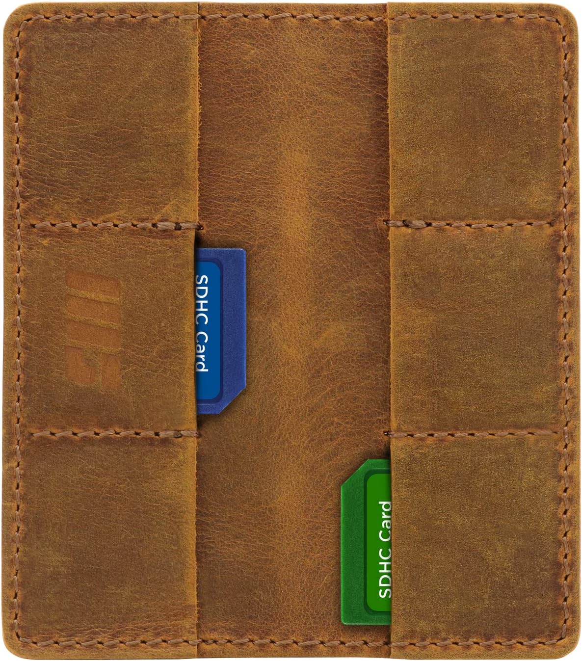 MegaGear Leather SD Card Holder with 12 Card Slots