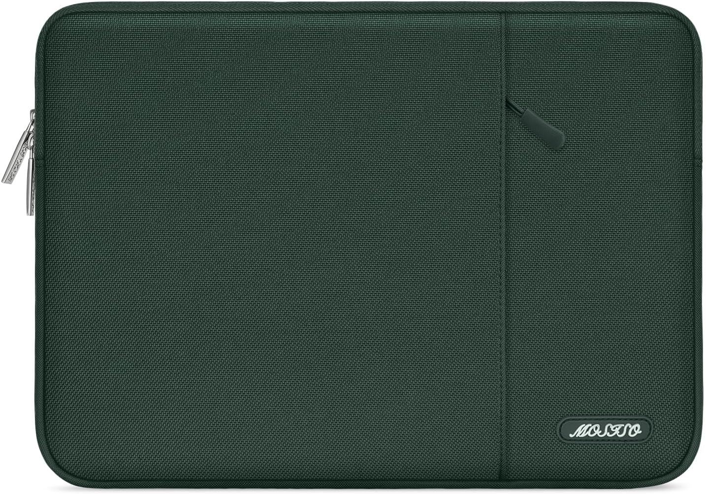 MOSISO Laptop Case 15 inch, 15 inch Laptop Sleeve Compatible with MacBook Air 15 M4 A3241 M3 A3114 M2 A2941 2025 2024 2023,Dell XPS 15,Polyester Vertical Computer Sleeve Bag with Pocket,Midnight Green