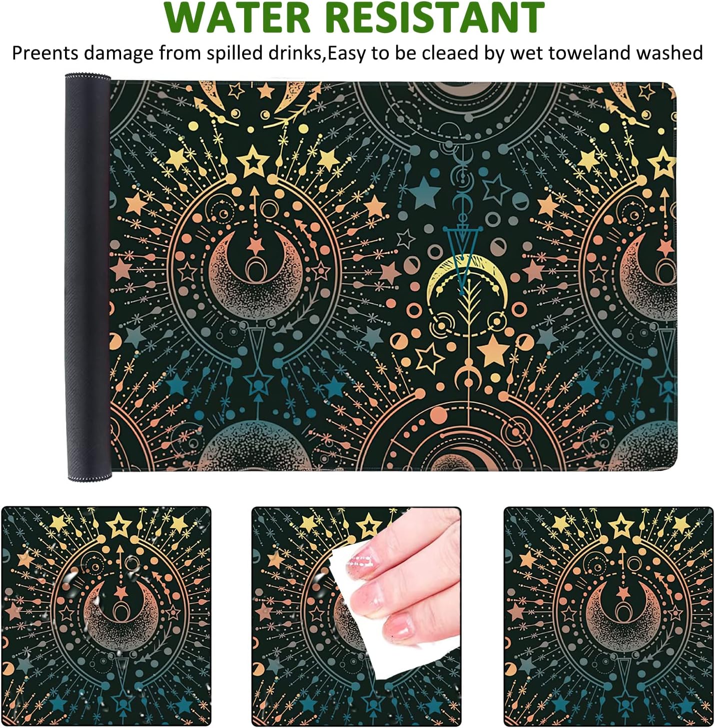 Alchemy Magical Astrology Gaming Mouse Pad XXL Large Desk Mouse Pad Keyboard Mat with Stitched Edges Waterproof Non-Slip Desk Mat for Laptop,Keyboard,Computer 35.4 * 15.7 Inch