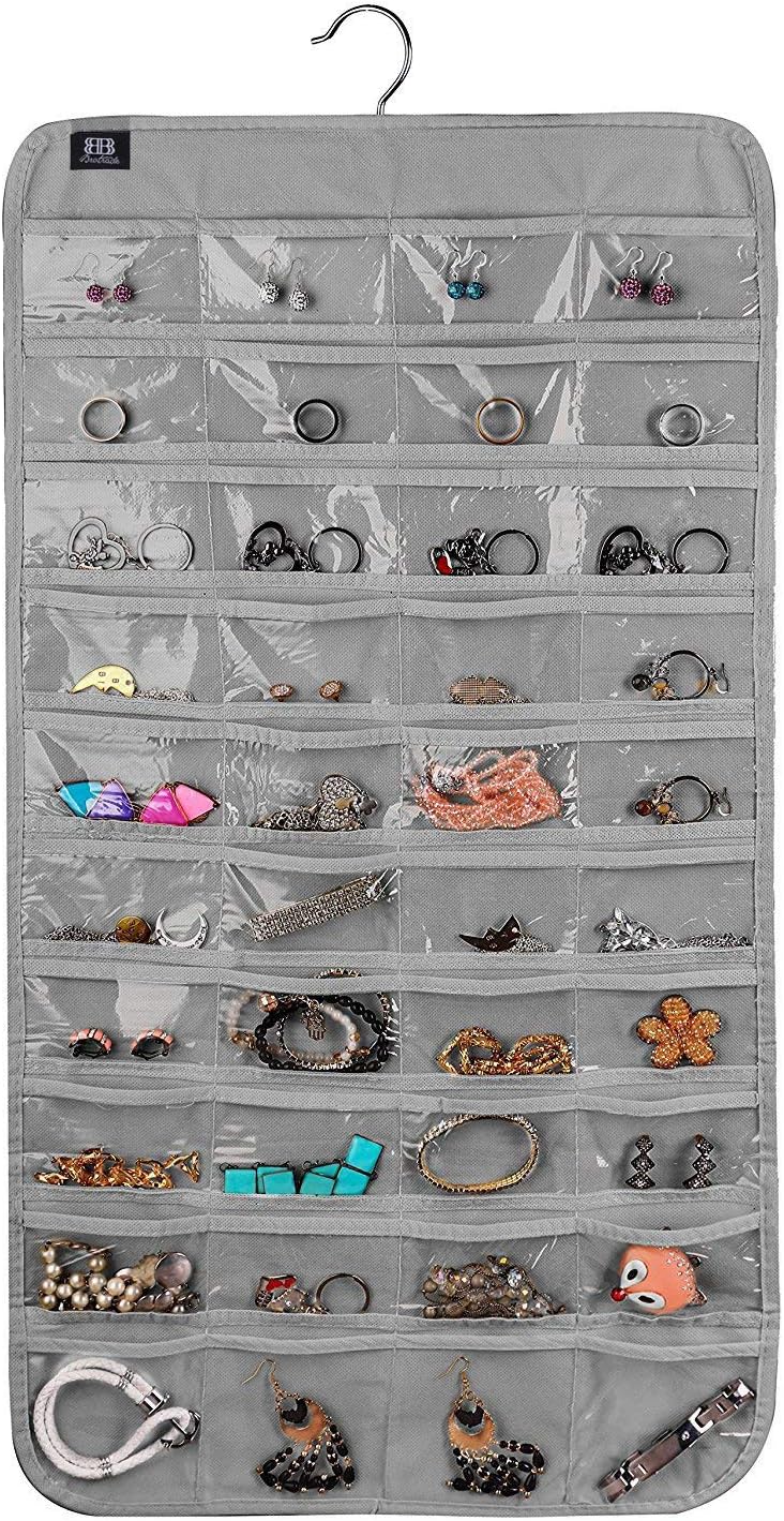 BB Brotrade Hanging Jewelry Organizer,Accessories Organizer,80 Pocket Organizer for Holding Jewelries