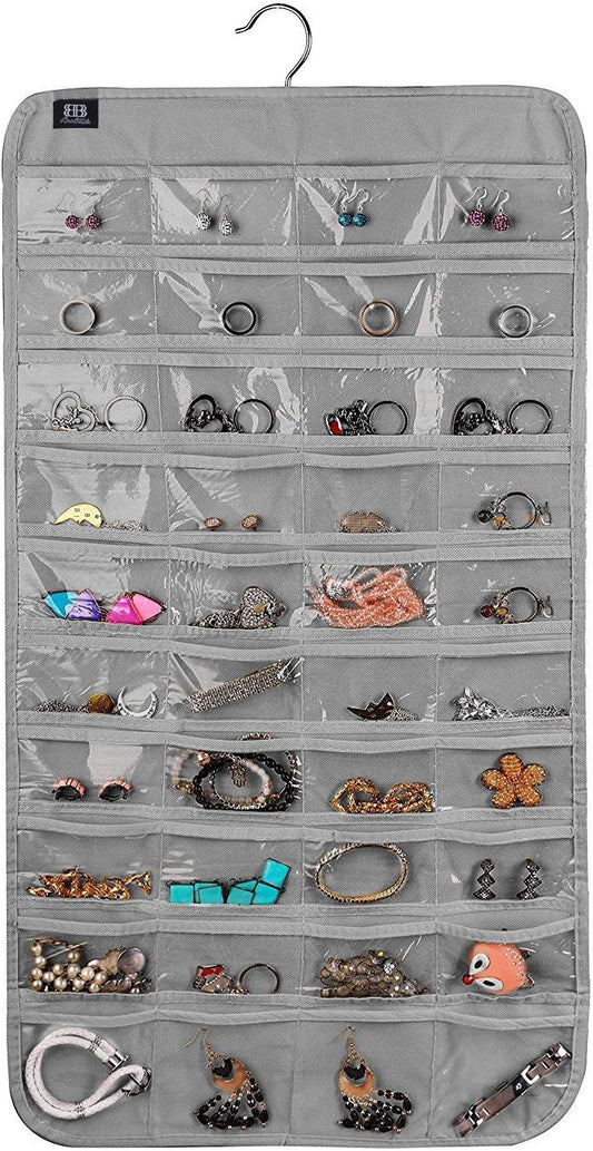 BB Brotrade Hanging Jewelry Organizer,Accessories Organizer,80 Pocket Organizer for Holding Jewelries