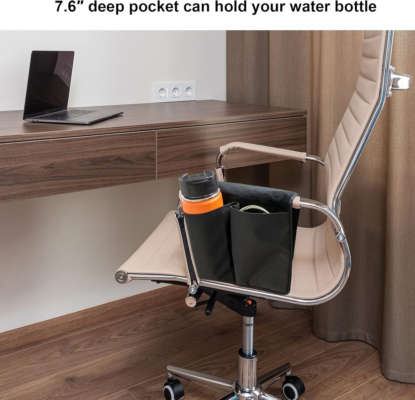 Cosmos Chair Armrest Side Organizer Bedside Caddy Organizer Wheelchair Side Storage Bag Bedside Remote Holder Water Bottle Cell Phone Holder for Couch Recliner Sofa Wheelchair, 10 inches Wide