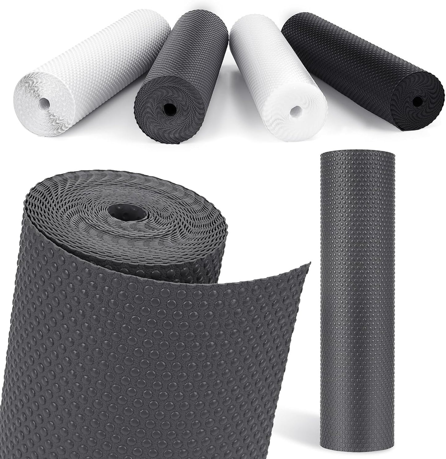 Drawer Liners, Waterproof Shelf Liner, Anti-Slip Non-Adhesive BPA Free Kitchen Cupboard Cabinet Liner Refridge Fridge Mats Sink Protector Strong Durable for Home (Grey/23.6in x 20Ft)