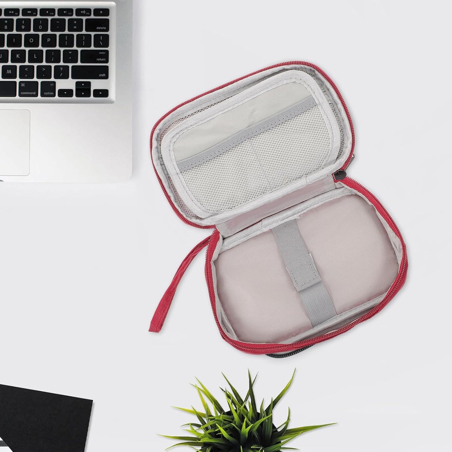 Travel Cord Organizer Pouch Accessories Storage Case for Charger Cables Earphones with Smooth Zip Closure Compact Travel Tech Essential for Women