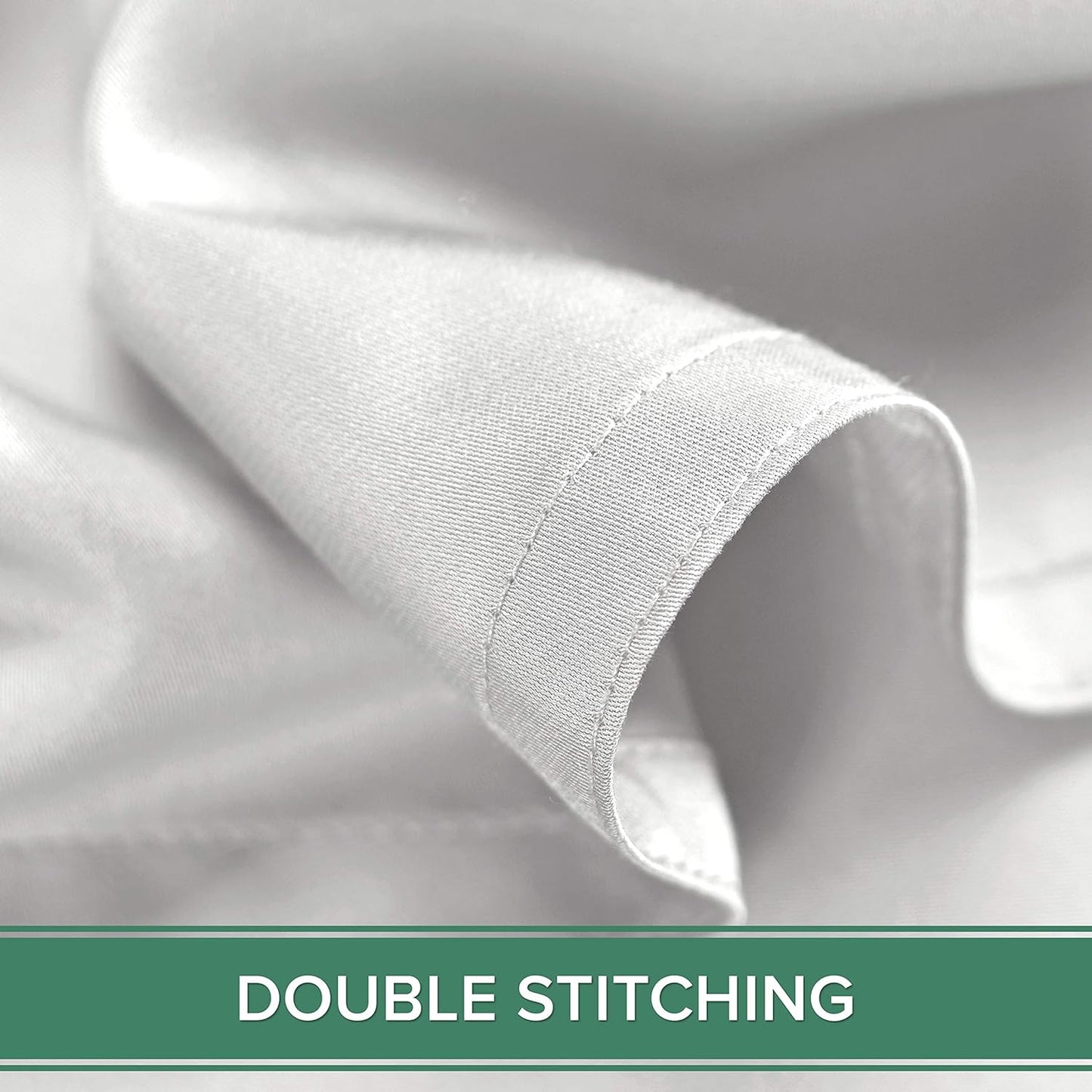 King Pillowcases by Pure Bamboo - Genuine 100% Organic Viscose Derived from Bamboo, Luxuriously Soft & Cooling, Double Stitching, Envelope Closure (2 King Pillowcases, White)