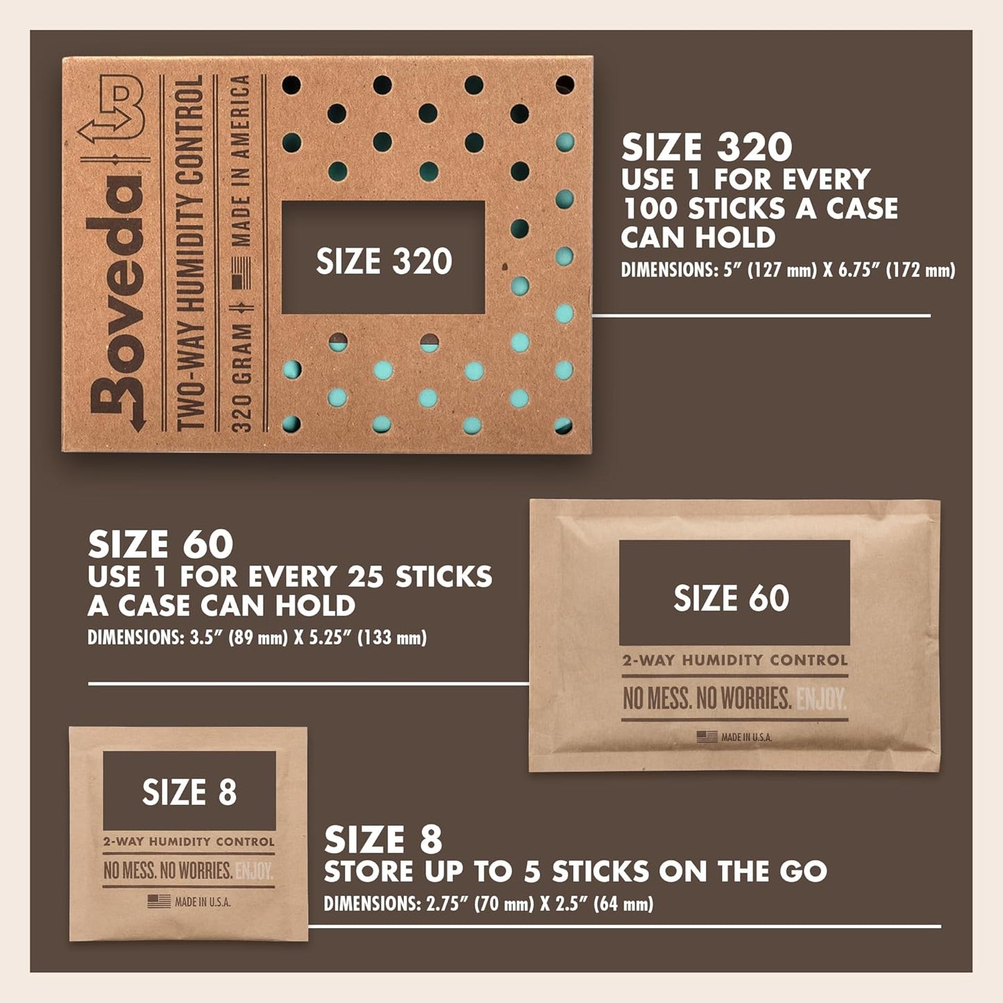 Boveda 75% Two-Way Humidity Control Packs Fix Major Moisture Loss in Non-Plastic Humidifier Boxes – Size 60 – 4 Pack – Moisture Absorbers – Humidifier Packs – Hydration Packets in Resealable Bag