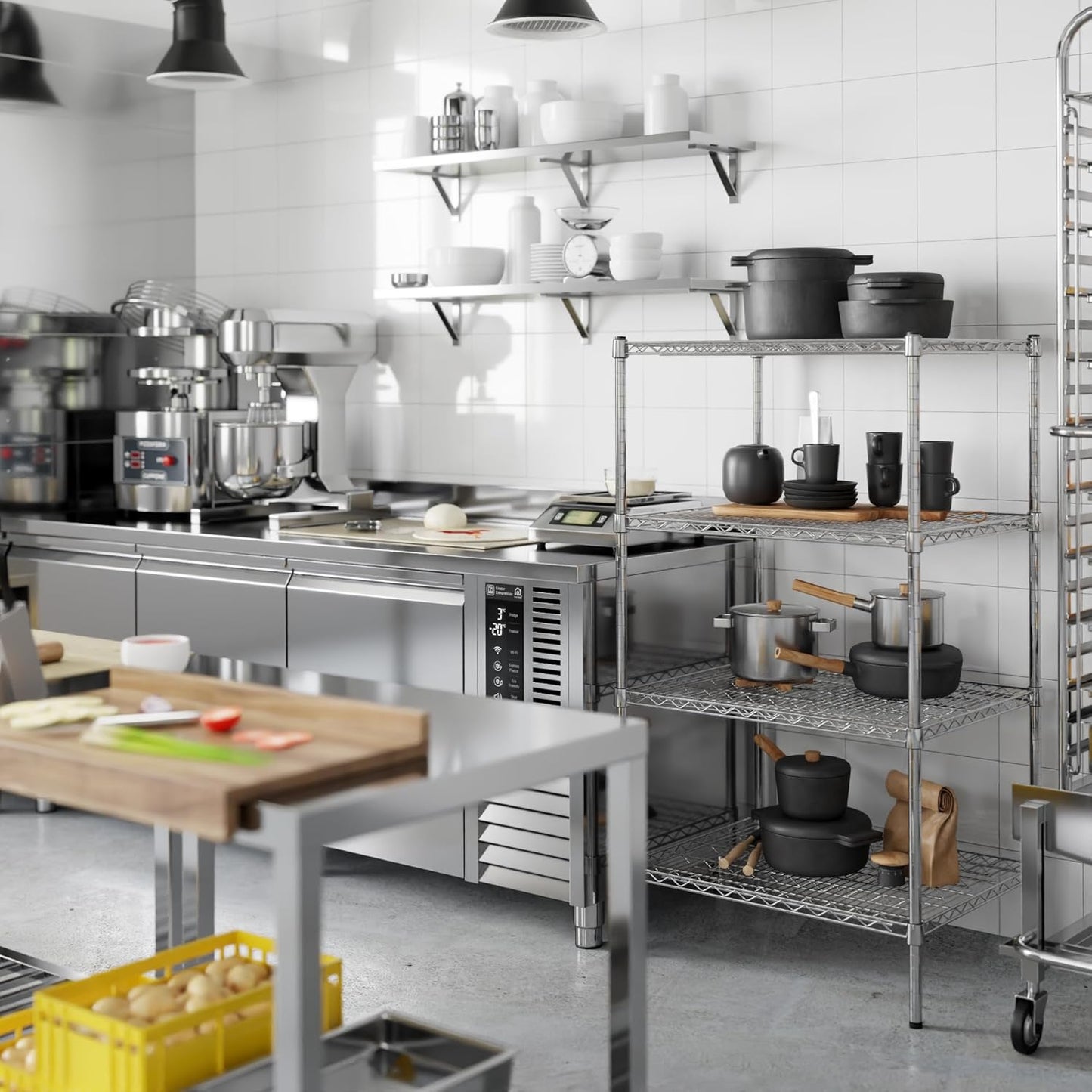 24" Deep x 30" Wide x 54" Height Wire Shelving Kit | 4-Tier | NSF Commercial Storage Rack Unit