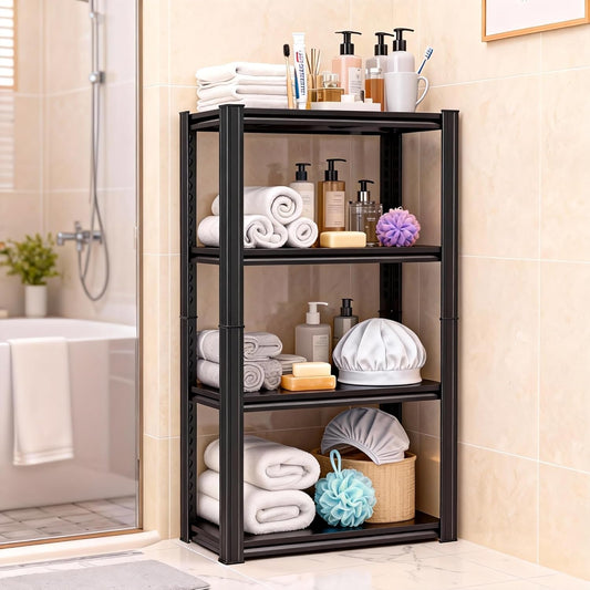 Kitchen Storage Rack,2 Tier Metal Shelving Unit,Small Pantry Shelves for Kitchen Counter,Shelf Organizer for Baker/Book, 20”Wx14”Dx22”H (4Tier-16 w*10”D*44" H)