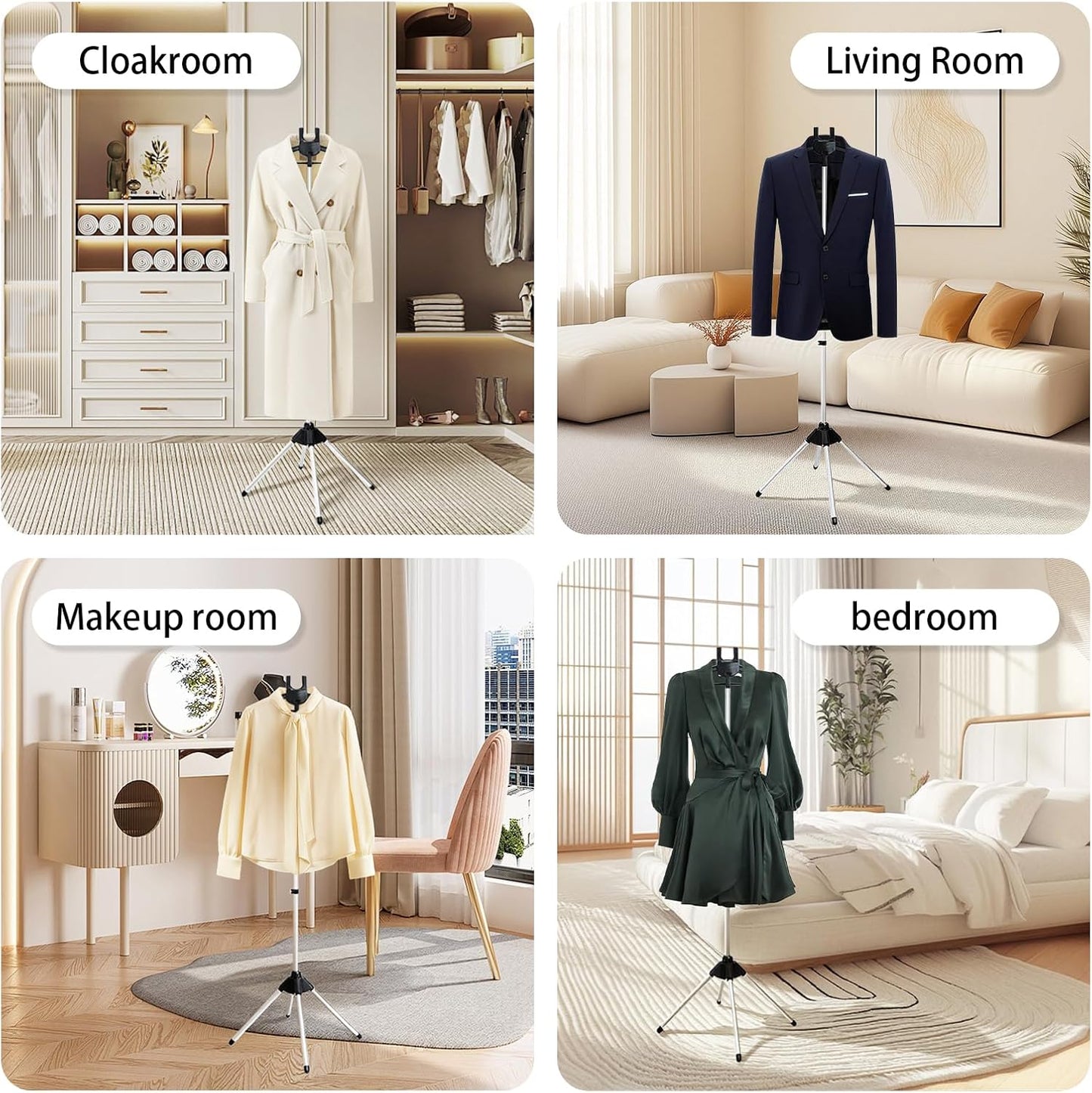 Garment Steamer Stand for Clothes - Garment Hanger for Steaming, Steam Rack for Clothes, Steam Iron with Stand, Including Ironing Gloves, Clothes Rac, Hair Remover ﻿