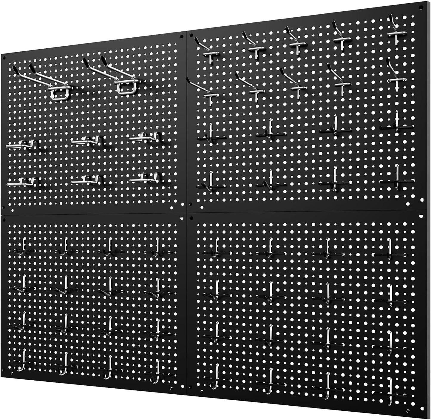 Metal Peg Board Kit with 1/4" Pegboard Accessories,Include 16.5"X13" Peg Board and Extra Thick Pegboard Accessories,Wall Organizer Peg Board Panels Tool Organizer Storage System (98)