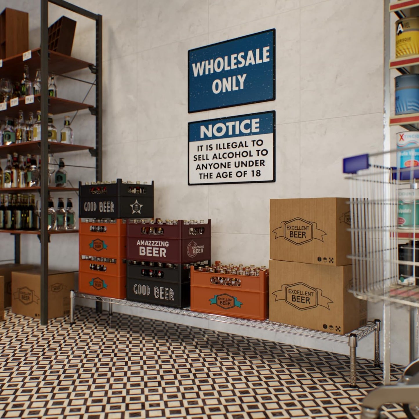 14" Deep x 72" Wide x 8" Height 1-Tier Wire Shelving Kit | NSF Commercial Storage Rack Unit