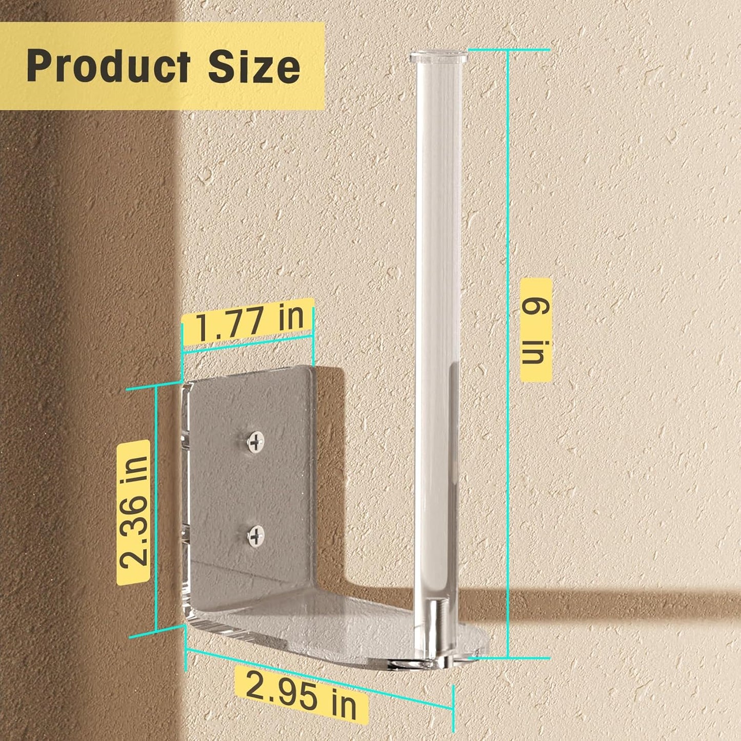 2 Pack Hat Racks for Baseball Caps, Acrylic Hat Organizer, Hat Hooks for Wall, Hat Holder Storage Organizer, Hat Hanger Strong Adhesive/Wall Drilled for Door, Bedroom, Closet(Clear 6 in)