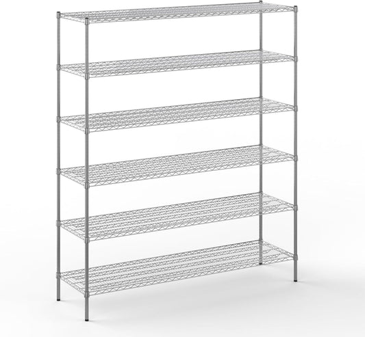 21" Deep x 72" Wide x 86" Height Wire Shelving Kit | 6-Tier | NSF Commercial Storage Rack Unit