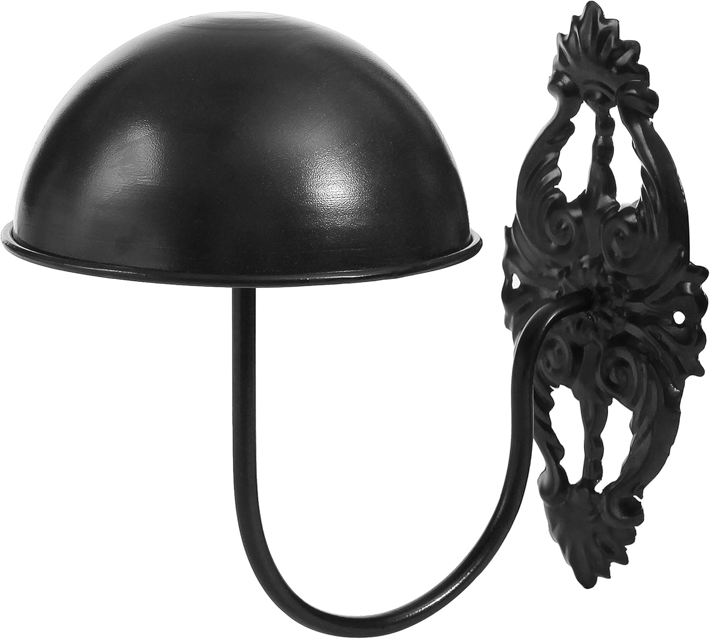 MyGift Set of 2 Wall-Mounted Black Metal Hat & Wig Display Racks