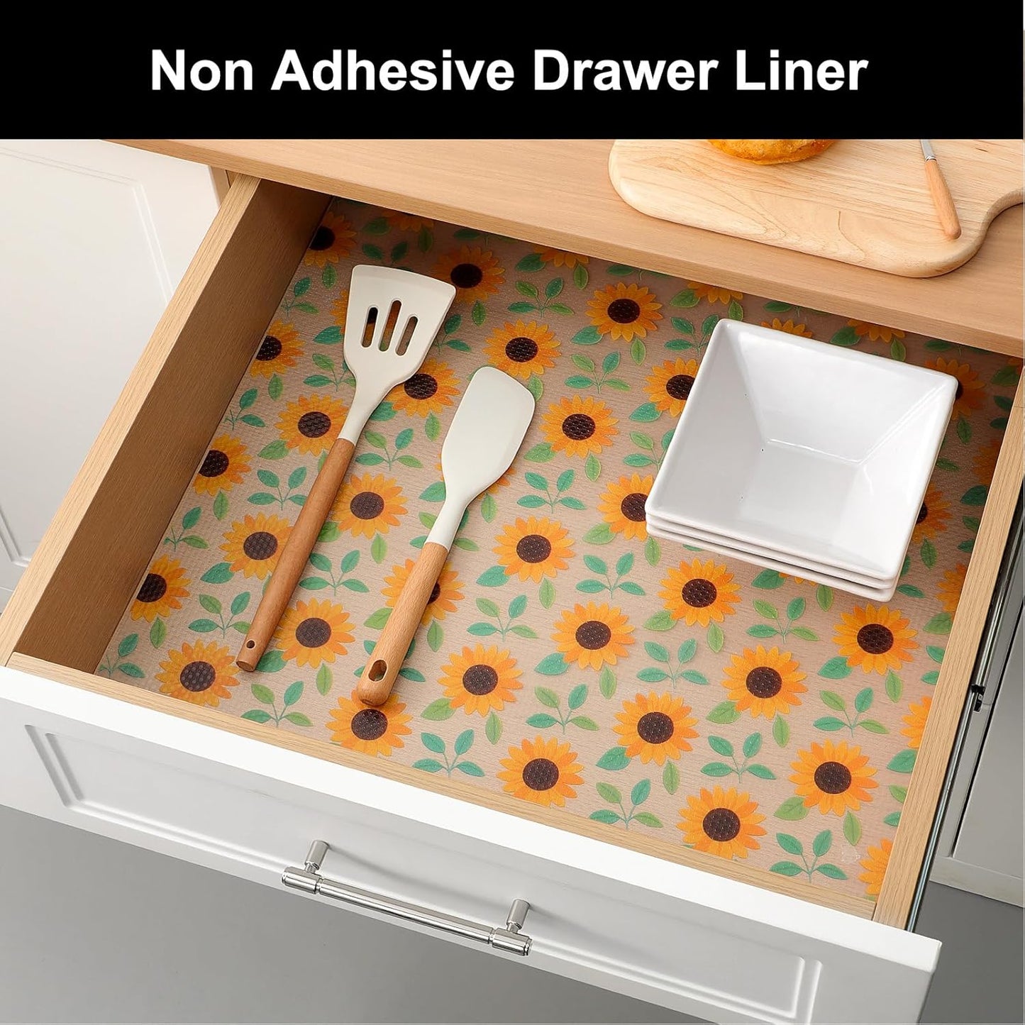 Cooyes Shelf Liner – Premium Non-Adhesive Cabinet & Drawer Liner for Kitchen – Waterproof Shelf Paper with Modern Pattern – Durable EVA Cabinet Mat – Easy to Cut （17.5" W x 197" L）