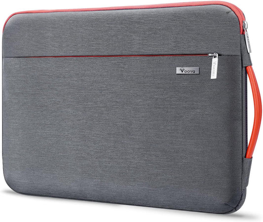 Voova Laptop Sleeve Case 14 15 Inch with Handle, 360° Protective Waterproof Slim Computer Bag Cover Compatible with MacBook Air 15 M2/M3/M4 2024-2025, MacBook Pro 14, Hp Chromebook 14, Grey