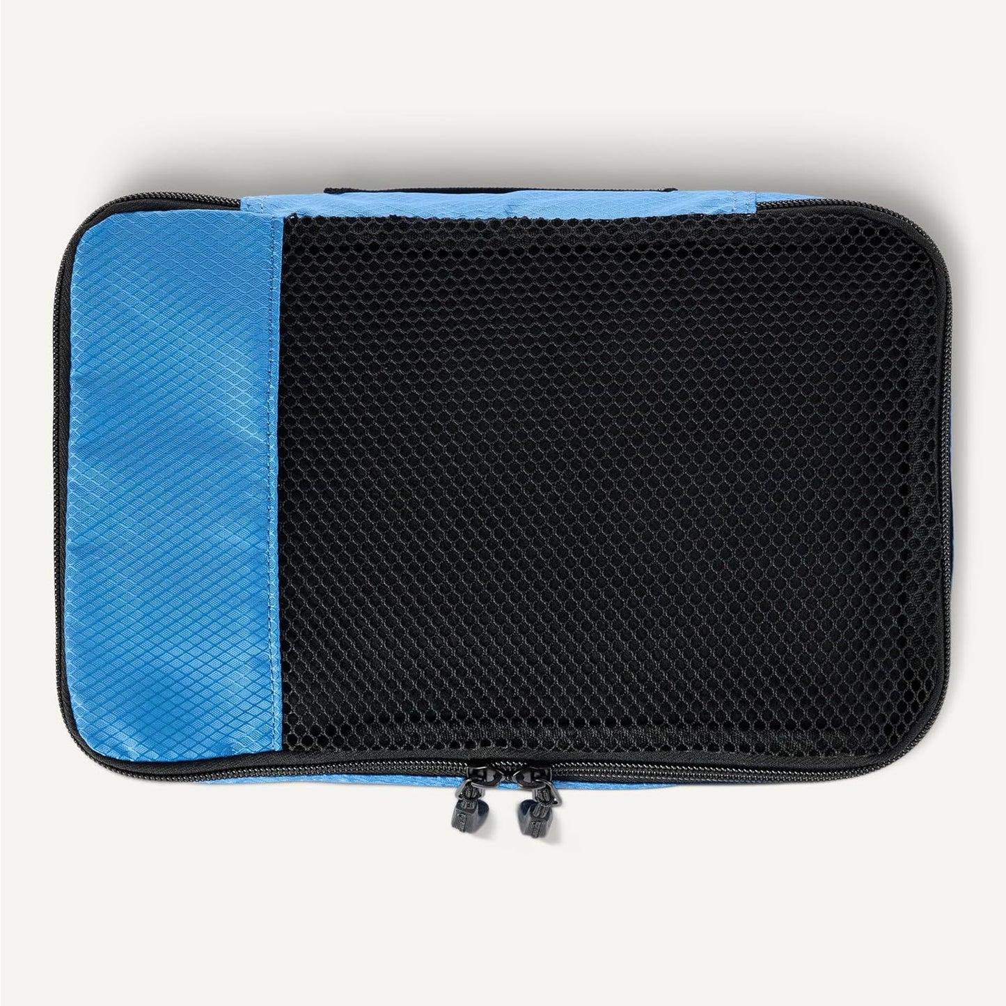 Amazon Essentials 4-Piece Packing Cubes Travel Accessories Set, Luggage Organizer with Double Zipper, Mesh Top, 100% Polyester, Small, Sky Blue (Previously Amazon Basics)