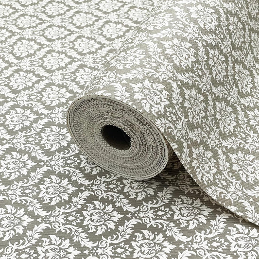 Drawer Liner and Shelf Liner for Kitchen Cabinet Liner Non-Adhesive Non-Slip Shelf Paper, Thick Strong Grip Waterproof Easy to Clean for Shelves, Cupboard, Desks, Baroque Pattern, 12 in x 10 FT