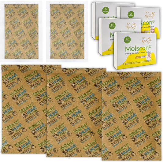 62% Two-Way Humidity Control Packs, 67 Gram 20 Pack for Storing 1 lb, Size 67 Moisture Control Packets Individually Wrapped, Humidifier Packs for Storage Containers