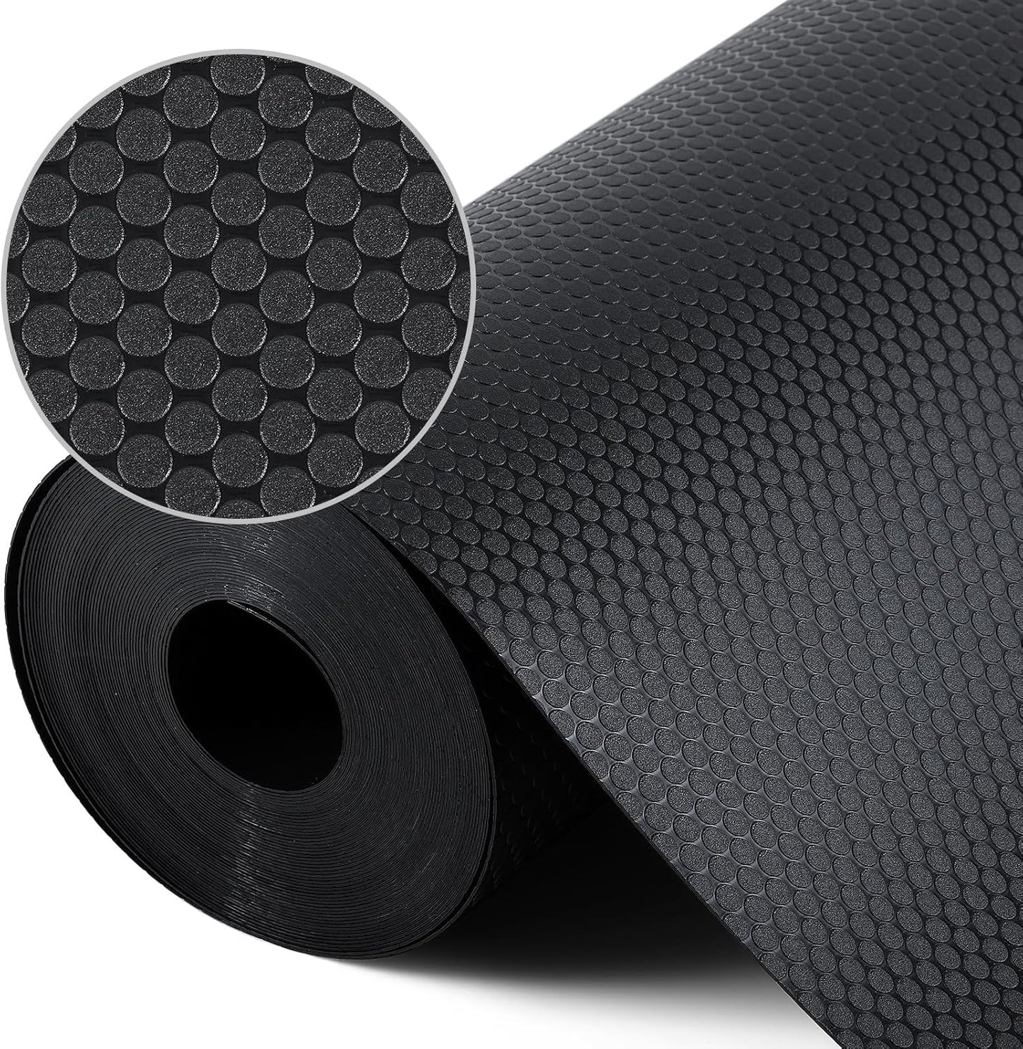 Black Shelf Liners for Kitchen Cabinets Non Adhesive Drawer Liner for Bathroom Waterproof Refrigerator Liners for Shelves Fridge Plastic Mats Cabinet Cupboard Liner 23.6 x 236.2 Inches