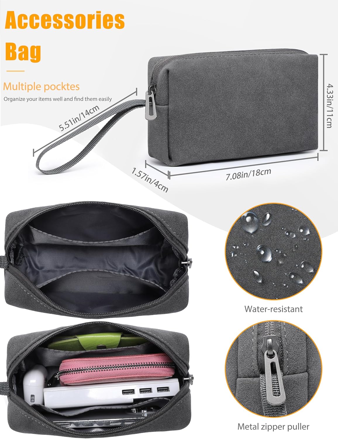 HYZUO 13 Inch Laptop Sleeve with Adjustable Stand for MacBook Air 13 M4 M3 M2 M1 2025-2018, MacBook Pro 13 M2 M1 2025-2016, Surface Pro, iPad Pro/Air 13 M4 M3 M2, XPS 13, with Pouch, Space Gray