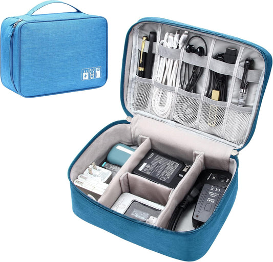 SELLYFELLY Electronics Organizer Travel Universal Cable Organizer Bag Waterproof Electronics Accessories Storage Cases for Cable, Charger, Phone, USB, SD Card, Hard Drives, Power Bank, Cords