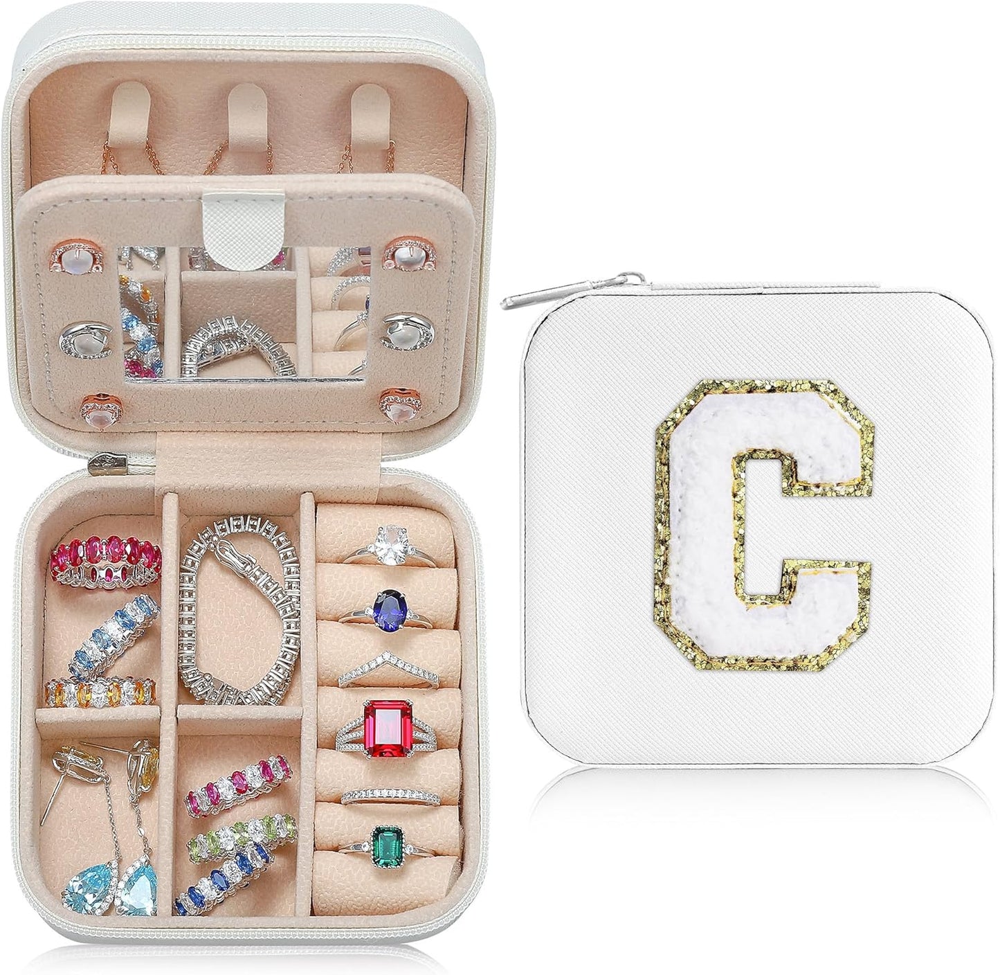 Parima Christmas Stocking Stuffers Gifts for Grandkids Teenage Girls Trendy C Jewelry Case - Teen Travel Accessories, Jewelry Box for Girls' Birthday Gifts