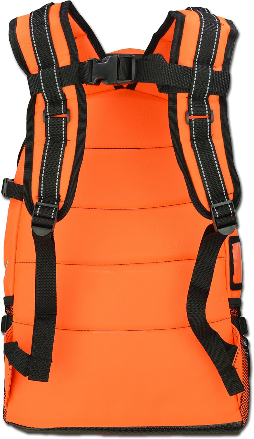 Lightning X First Responder EMT/EMS Backpack Stocked First Aid Supplies Kit B (Fluorescent Orange)