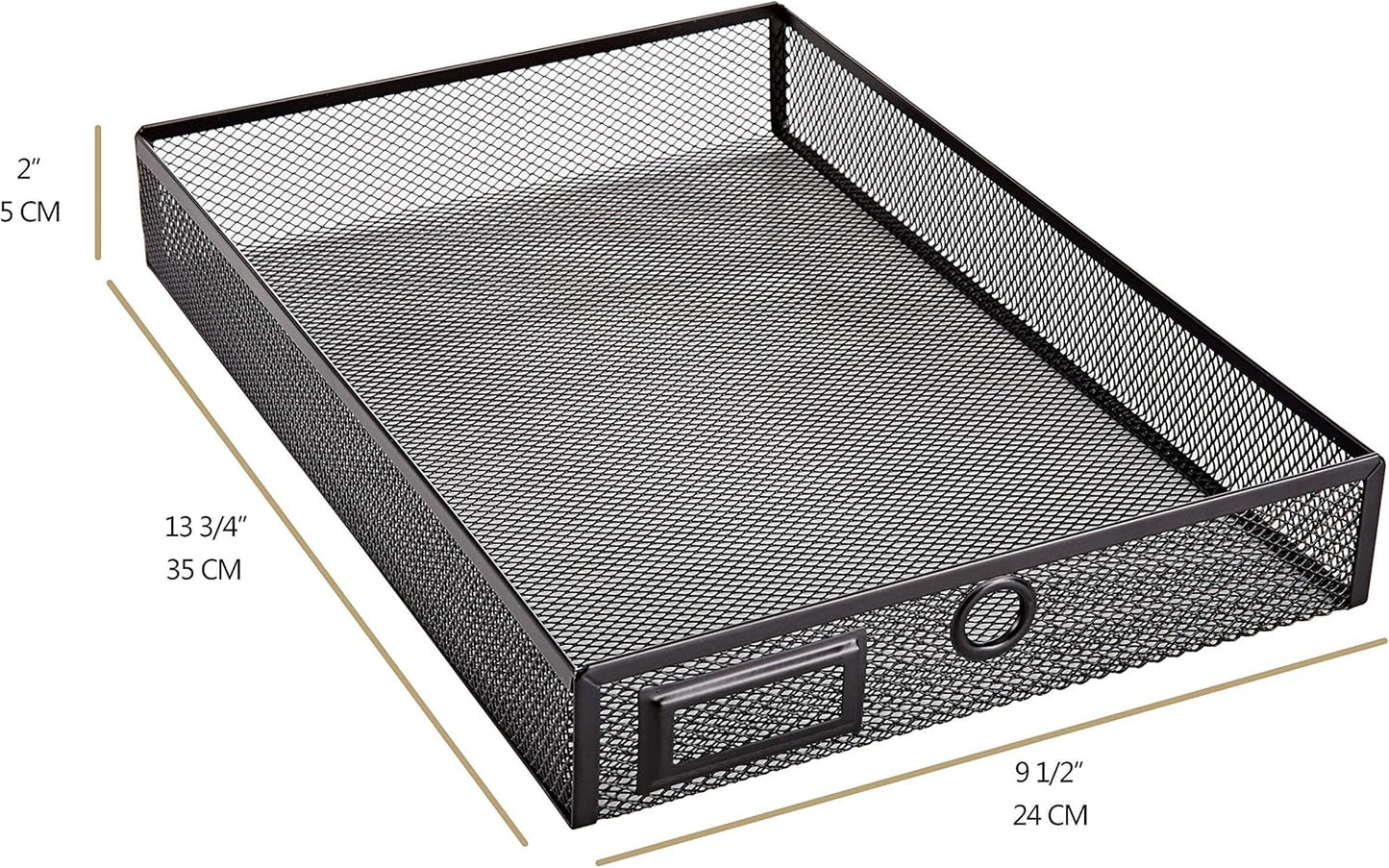 Annova Desk Organizer Wire Mesh 3 Tier Sliding Drawers Paper Sorter/Multifunctional/Premium Solid Construction for Letters, Documents, Mail, Files, Paper, Kids' Art Supplies (Black)