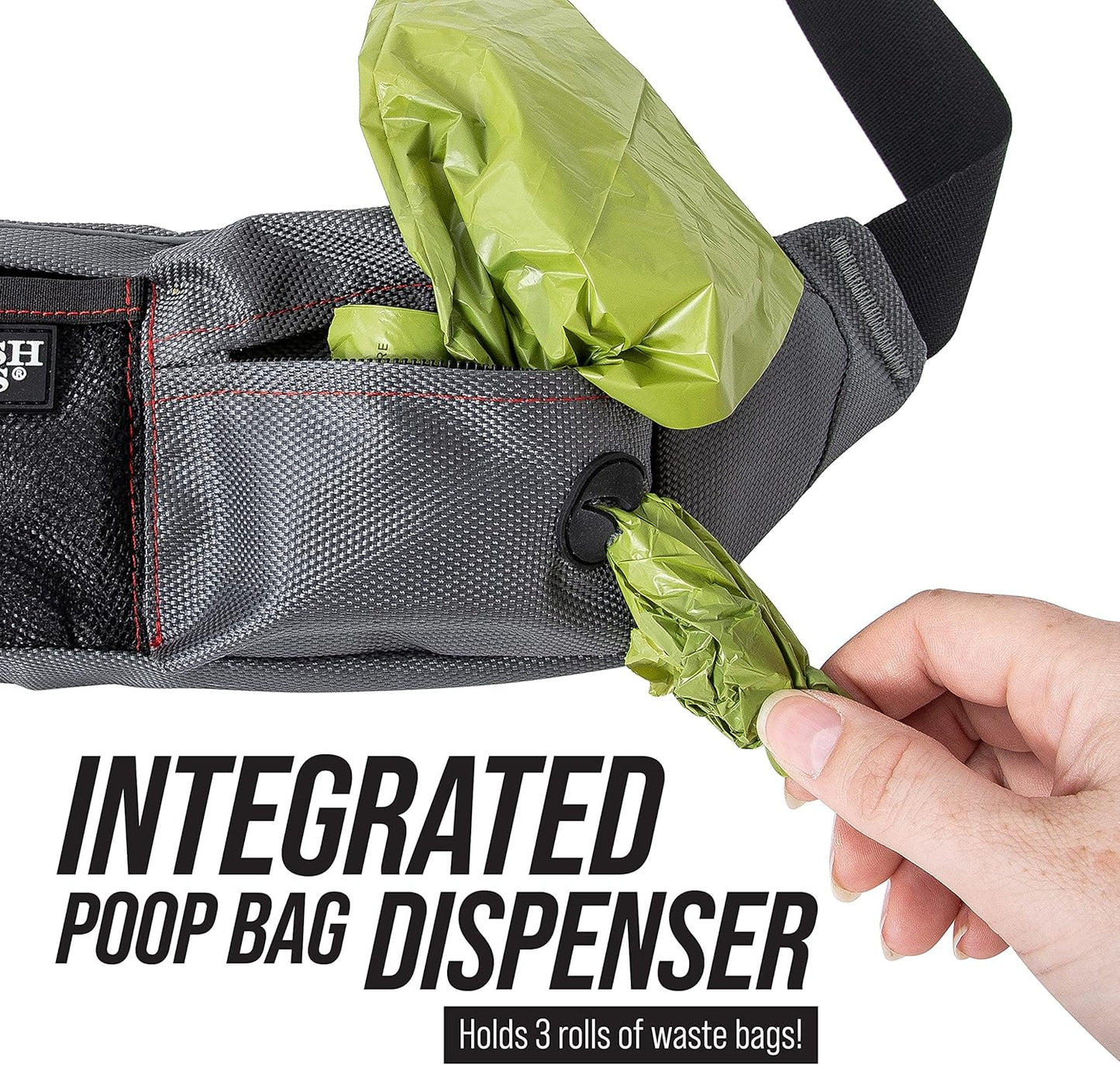 Leash Boss Dog Treat Pouch for Training | Training Treat Pouches for Pet Training | Treat Bag for Dog Training | Portable Kibble Snack Container for Pets | Fanny Pack Waist Belt Transport On The Go