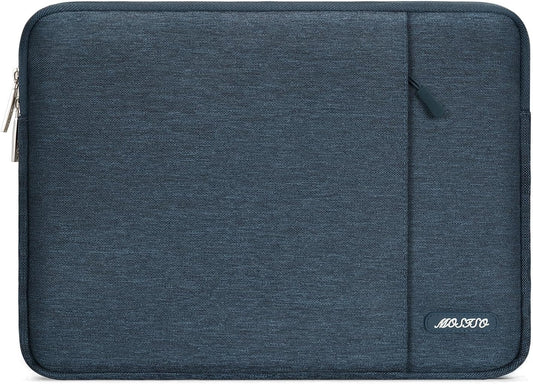 MOSISO Laptop Case 13.3 inch, 13-13.3 inch Laptop Sleeve Compatible with MacBook Air/Pro 13/Pro 14 M5 M4 M3 M2 M1, HP Dell ASUS Lenovo,Polyester Vertical Computer Sleeve Bag with Pocket, Haze Blue
